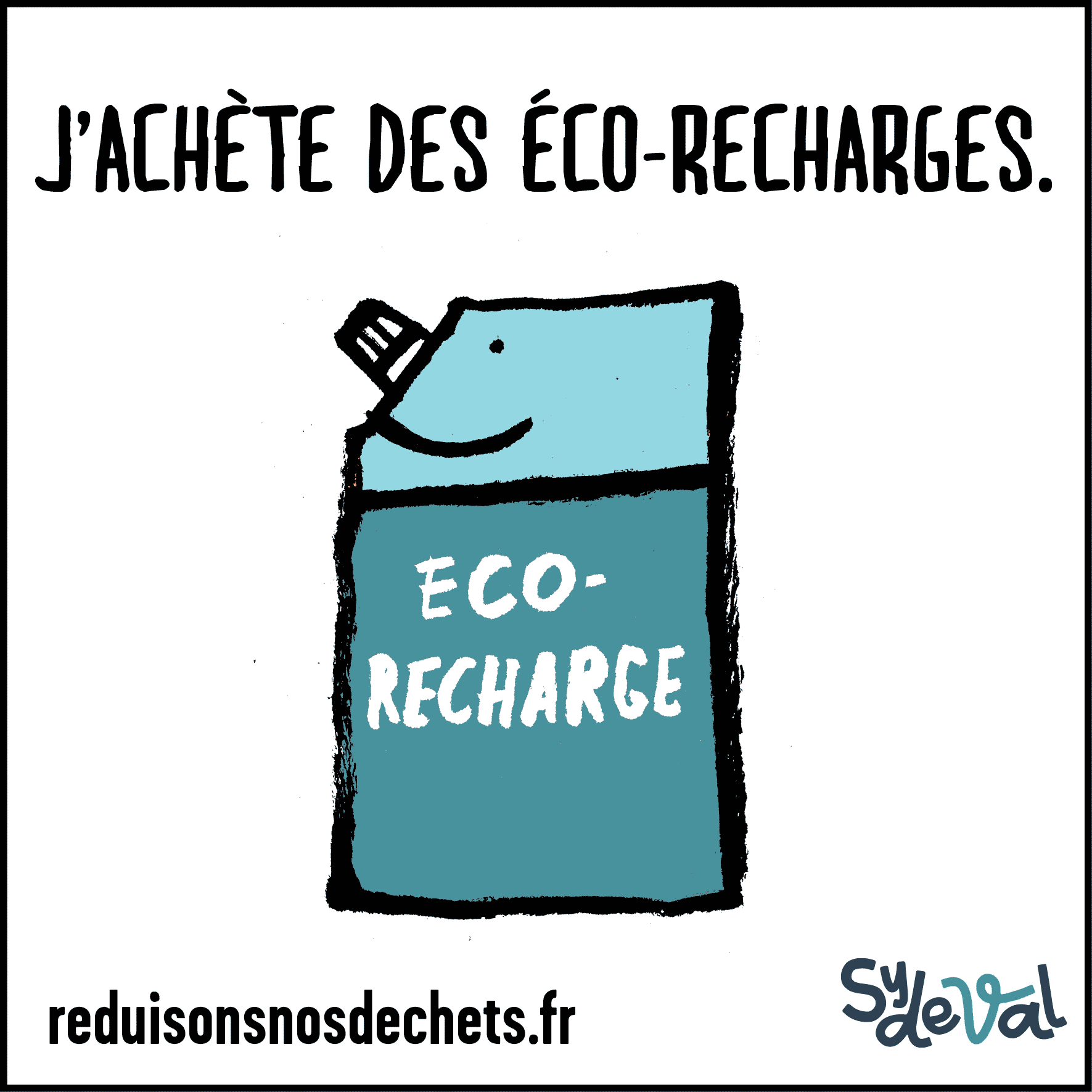 REDUIRE SES DECHETS ECO-RECHARGE crédit ademe